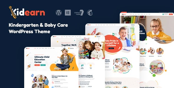Kidearn Kindergarten & Baby Care WordPress Theme